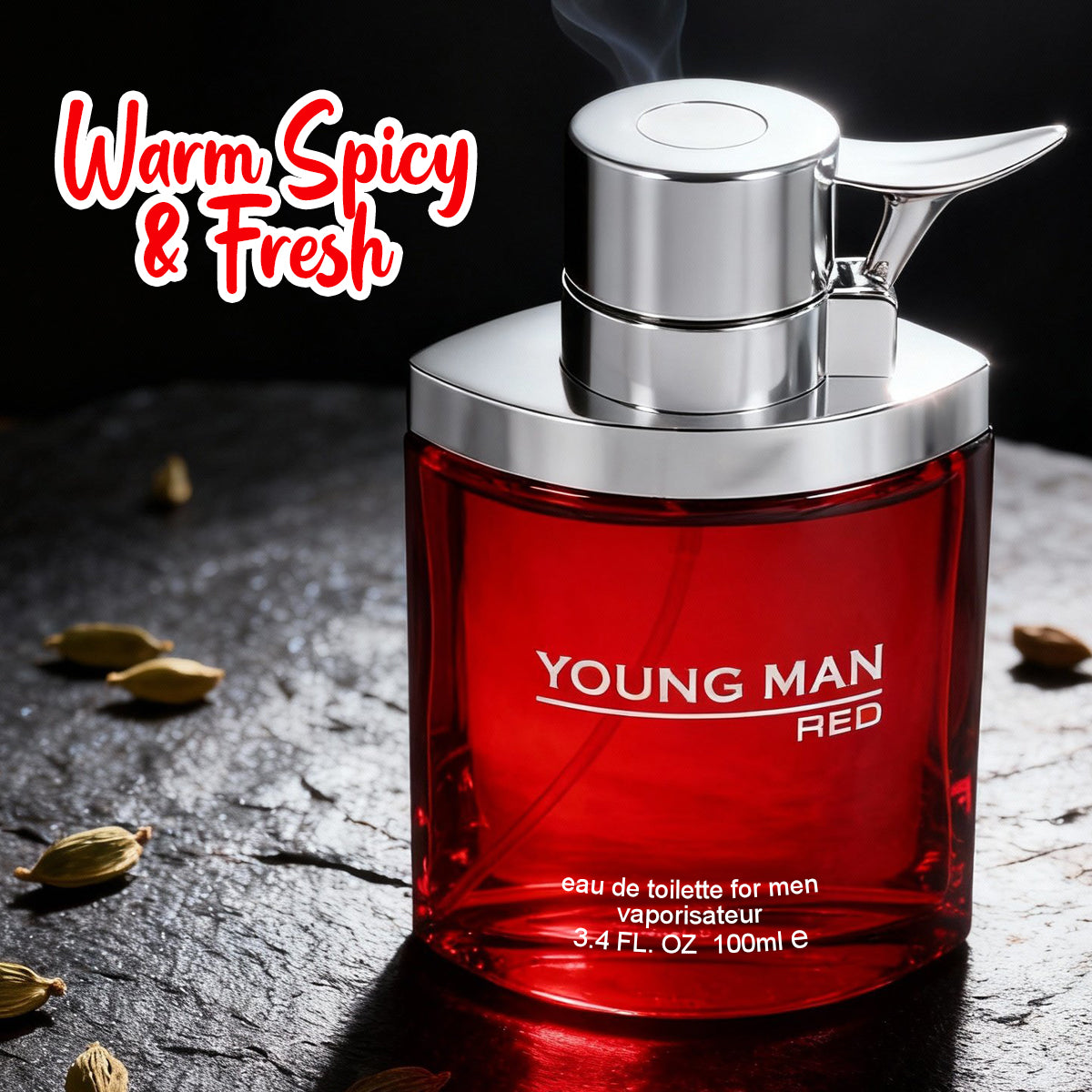 Young Man Red Spray Perfume Eau De Parfum For Men - 100ML/3.4FL.OZ.