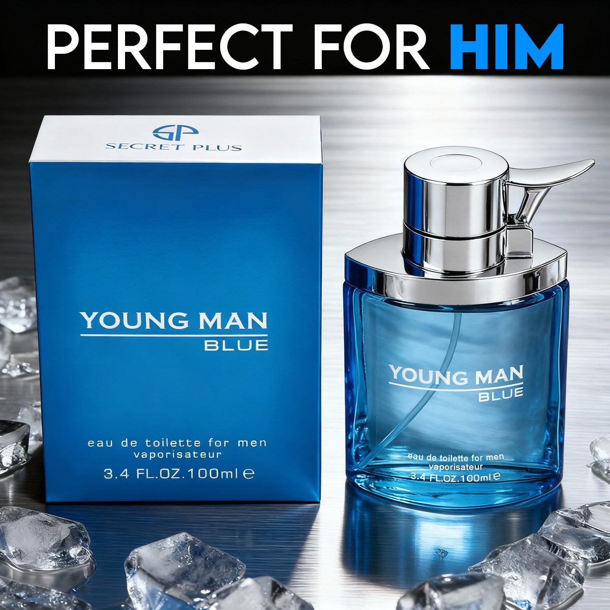 Young Man Blue Spray Perfume Eau De Parfum For Men - 100ML/3.4FL.OZ.
