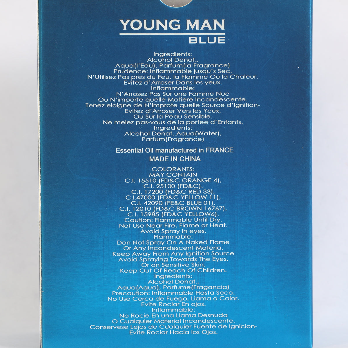Young Man Blue Spray Perfume Eau De Parfum For Men - 100ML/3.4FL.OZ.