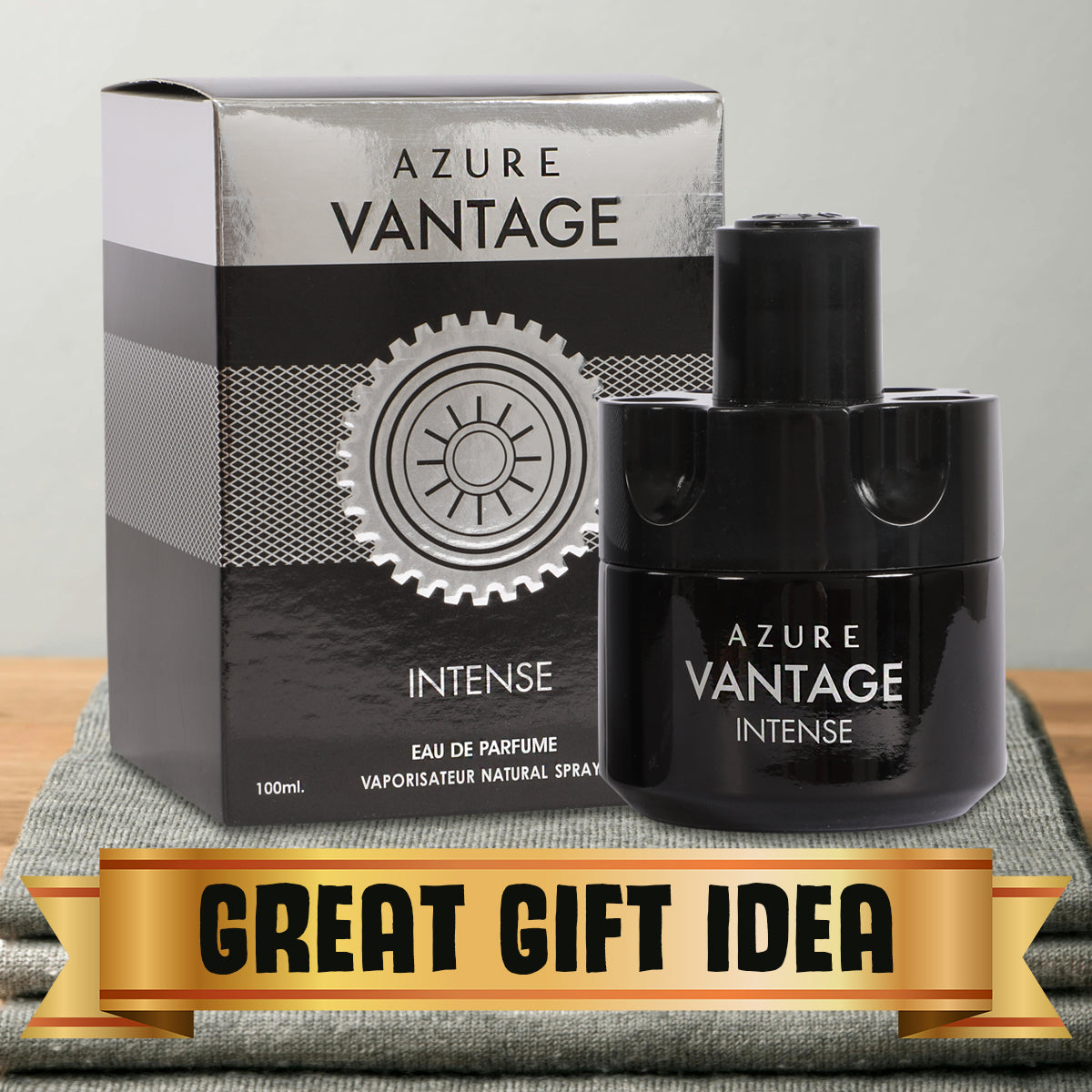 Azure Vantage Intense Spray Cologne Eau De Parfum For Men - 100ML/3.4 FL.OZ.