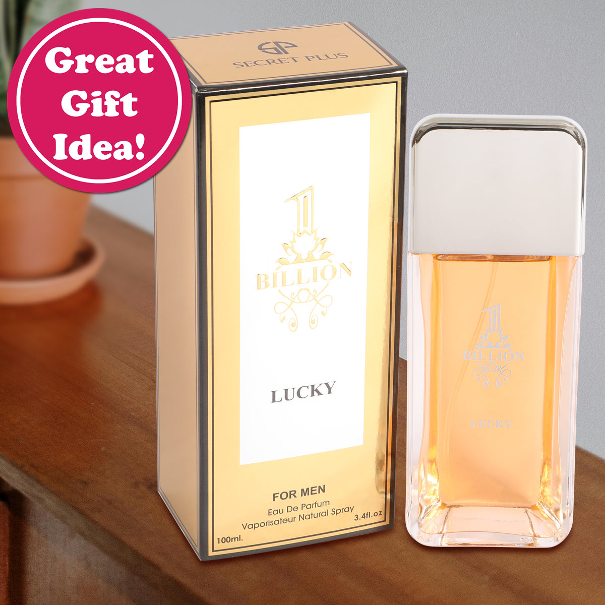 1 Billion Lucky Spray Cologne Eau De Parfum For Men - 100ML/3.4 FL.OZ.
