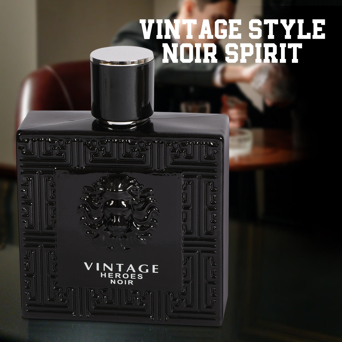 Vintage Hereos Noir Spray Cologne Eau De Parfum For Men - 100ML/3.4 FL.OZ.
