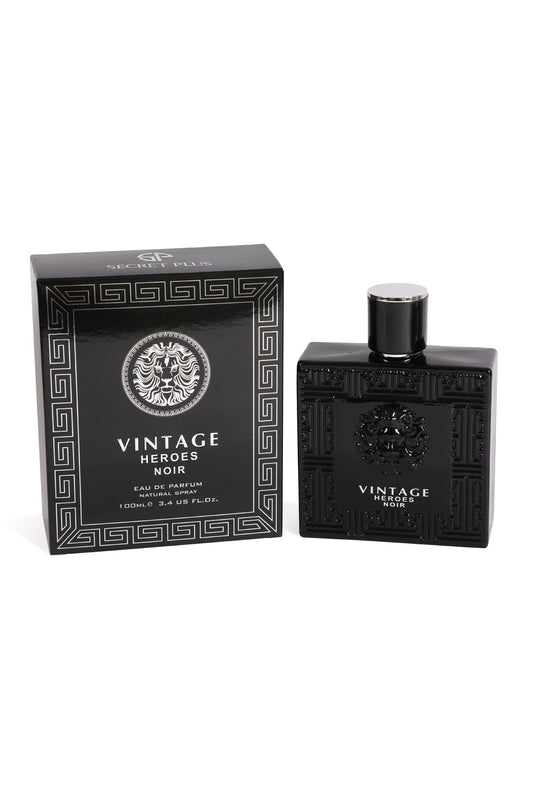 Vintage Hereos Noir Spray Cologne Eau De Parfum For Men - 100ML/3.4 FL.OZ.