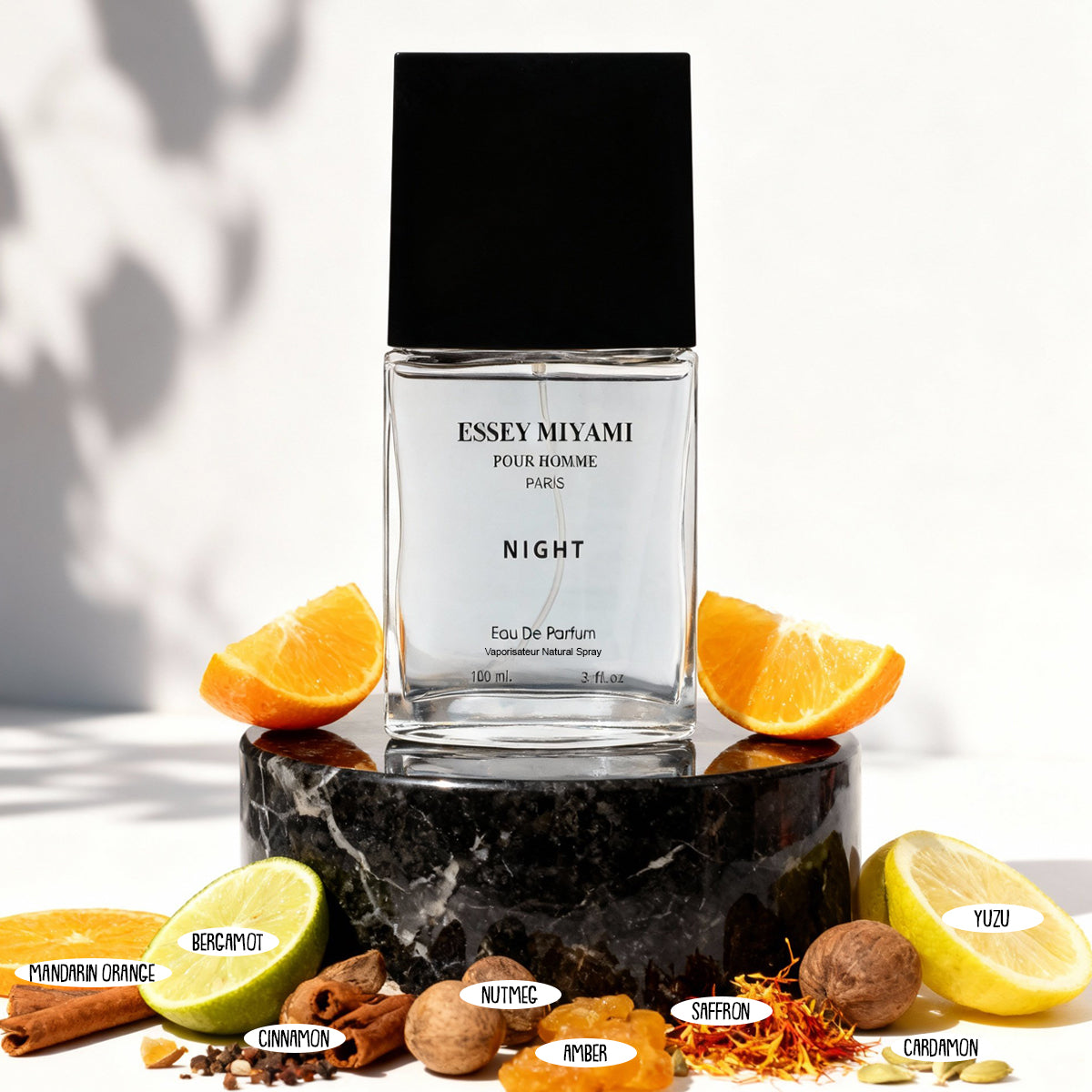 Essey Miyami Paris Night Spray Perfume Eau De Parfum For Men - 100ML/3.4FL.OZ.