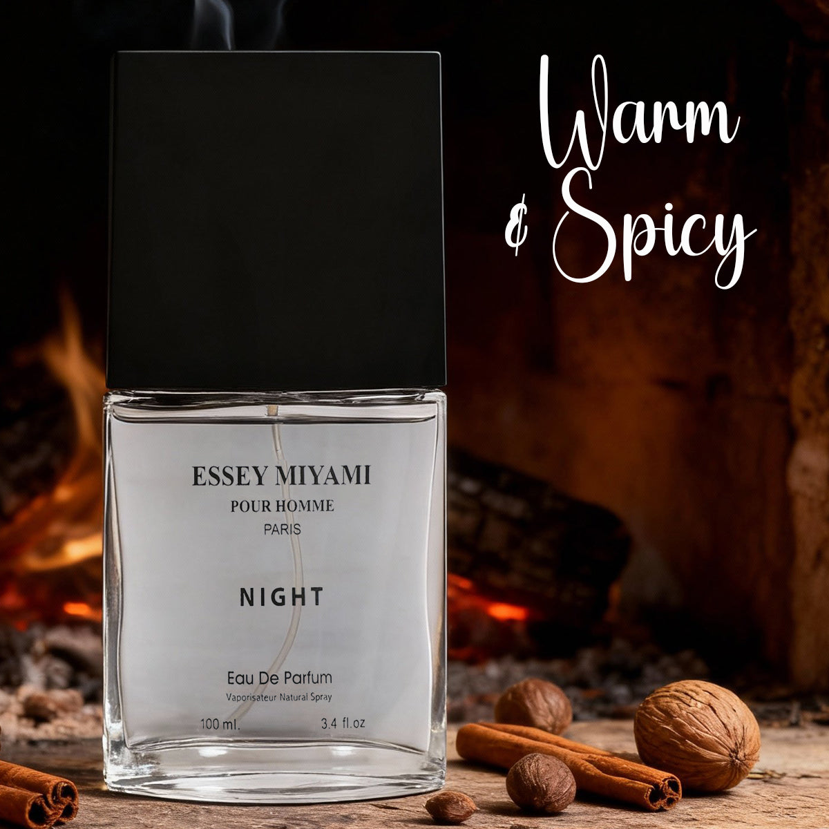 Essey Miyami Paris Night Spray Perfume Eau De Parfum For Men - 100ML/3.4FL.OZ.