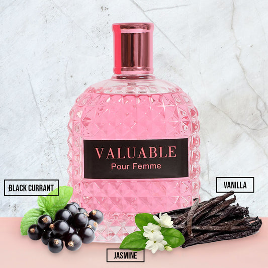 Valuable Pour Femme Paris Spray Perfume Eau De Parfum For Women - 100ML/3.4 FL.OZ.