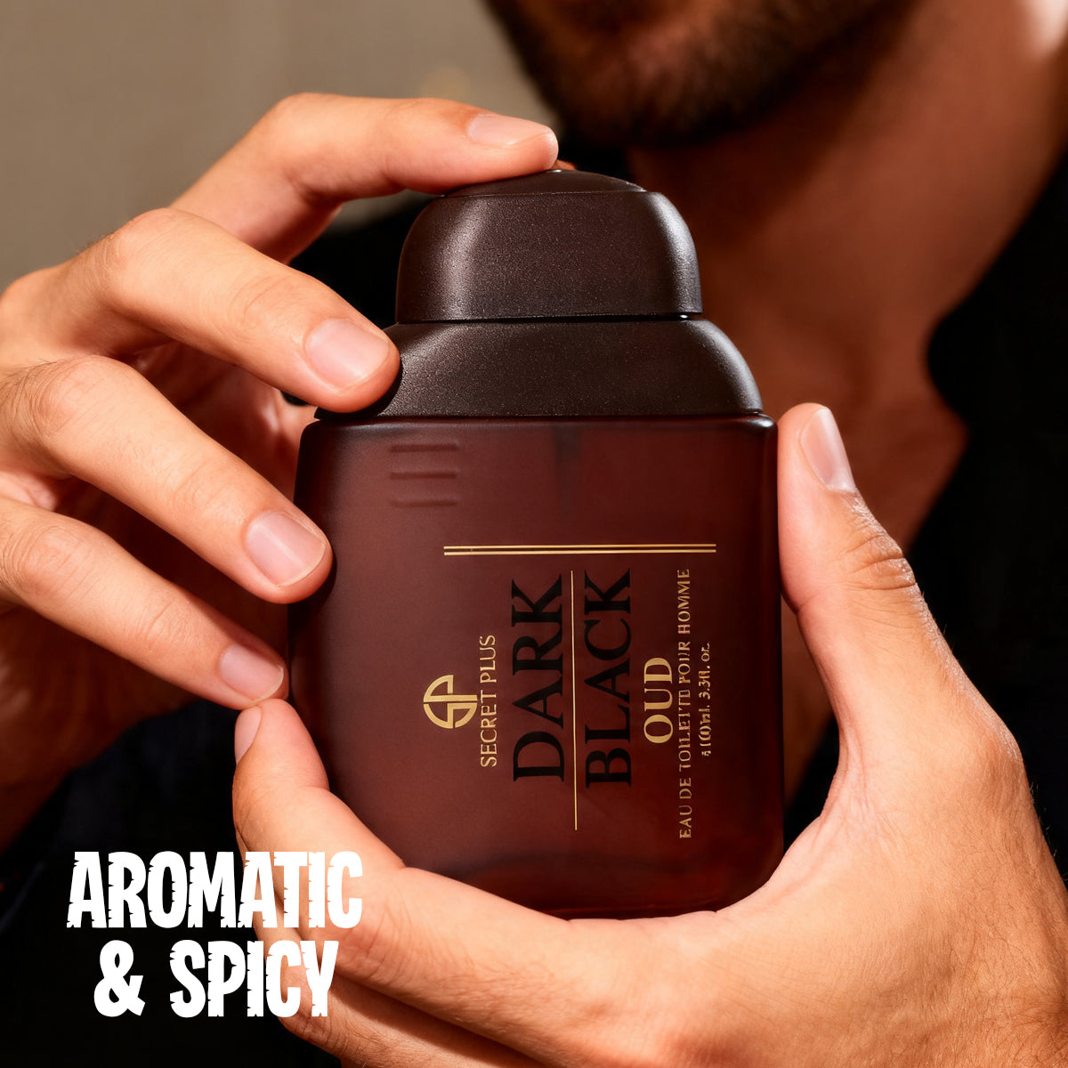 Dark Black Oud Especial Edition Spray Perfume Eau De Toilette For Men - 100ML/3.3 FL.OZ./3PCS