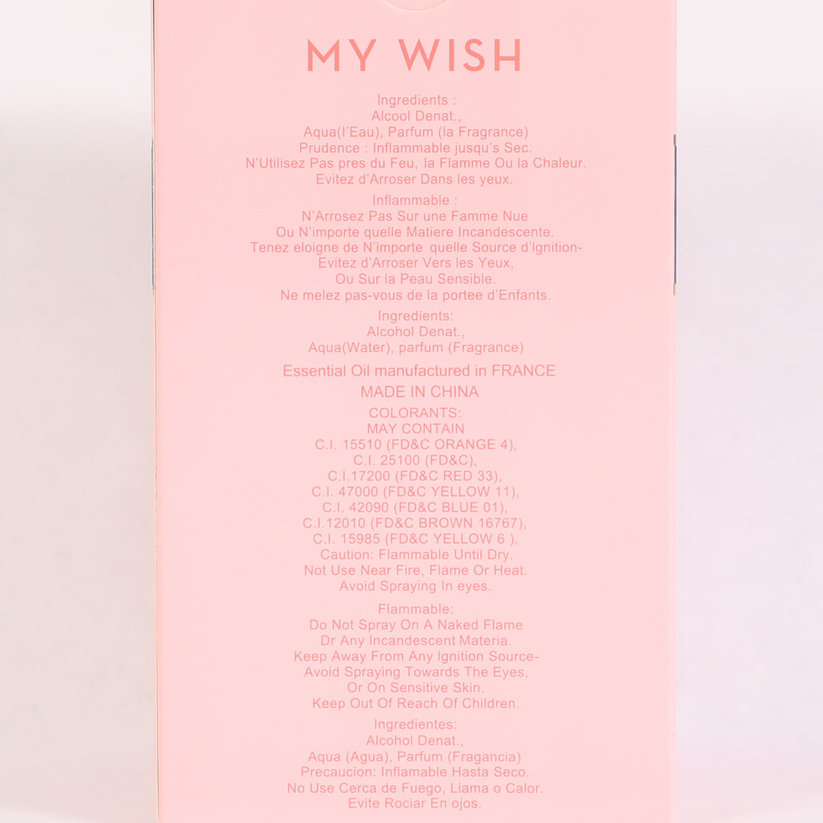 My Wish Spray Perfume Eau De Parfum For Women - 100ML/3.4 FL.OZ.