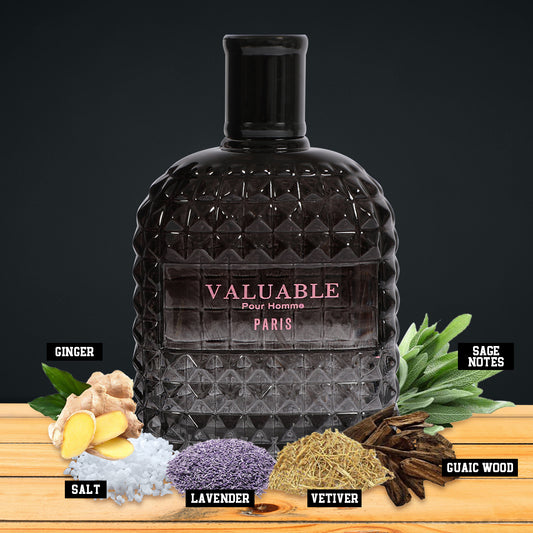 Valuable Pour Homme Paris Spray Cologne Eau De Parfum For Men - 100ML/3.4 FL.OZ.