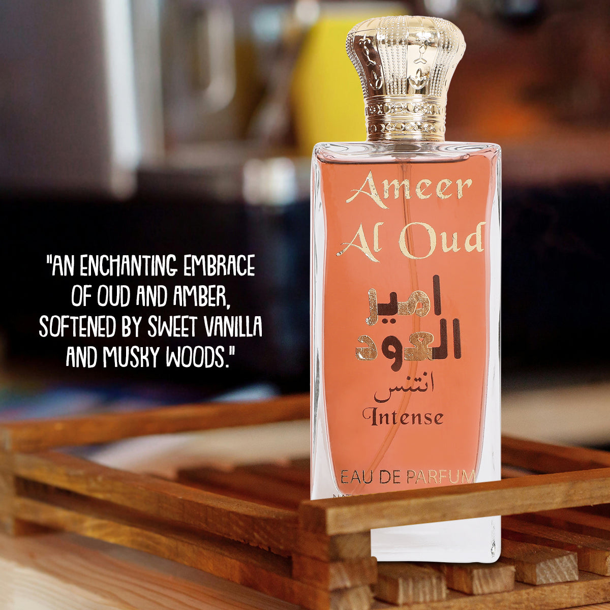 Ameer Al Oud Intense Spray Cologne Eau De Parfum For Men - 100ML/3.4 FL.OZ.
