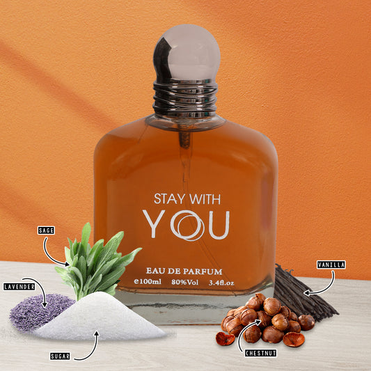 Stay With You Spray Perfume Eau De Parfum For Men - 100ML/3.4 FL.OZ.