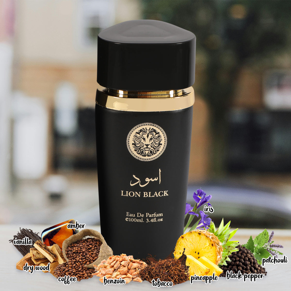 Lion Black Spray Perfume Eau De Parfum For Men - 100ML/3.4 FL.OZ.