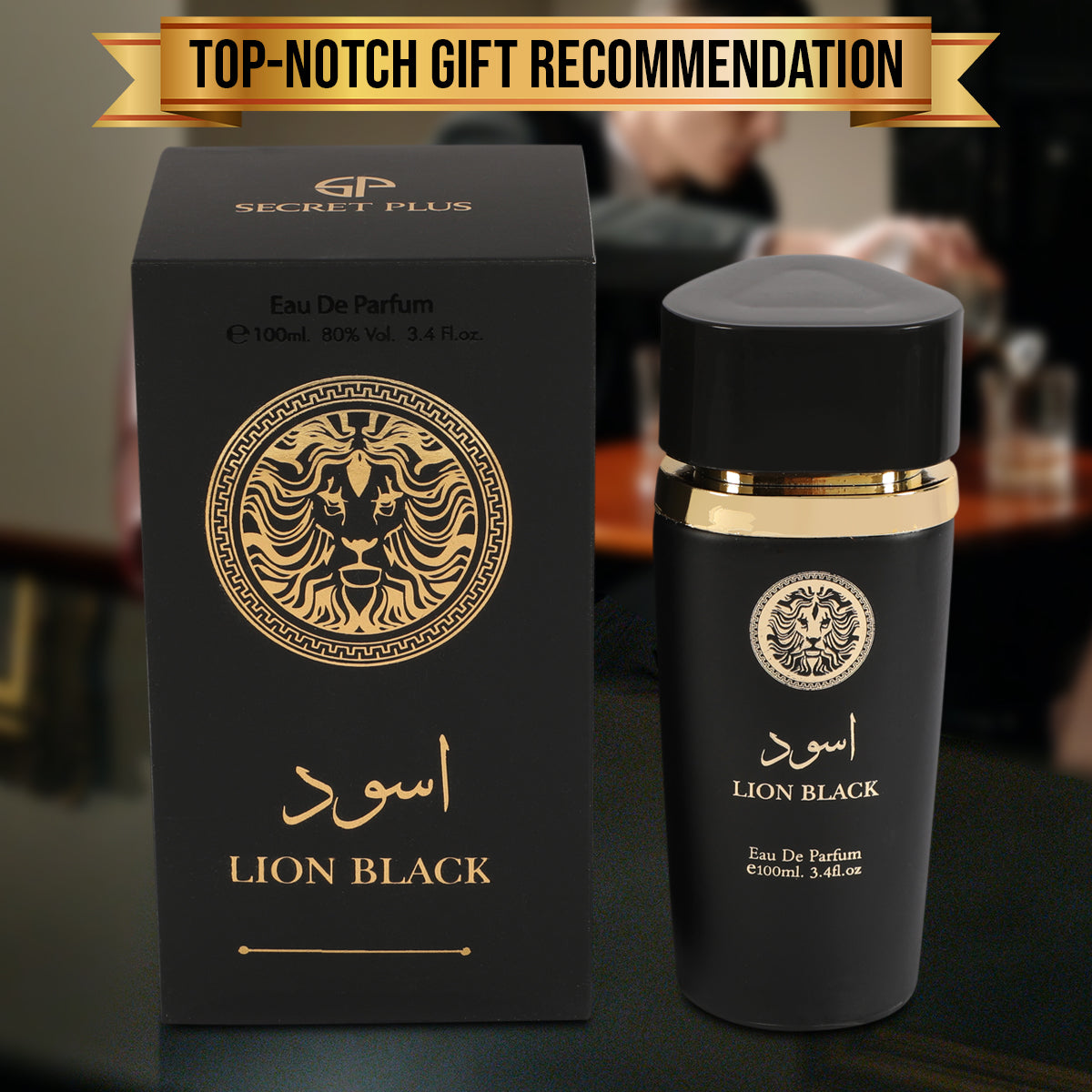 Lion Black Spray Perfume Eau De Parfum For Men - 100ML/3.4 FL.OZ.