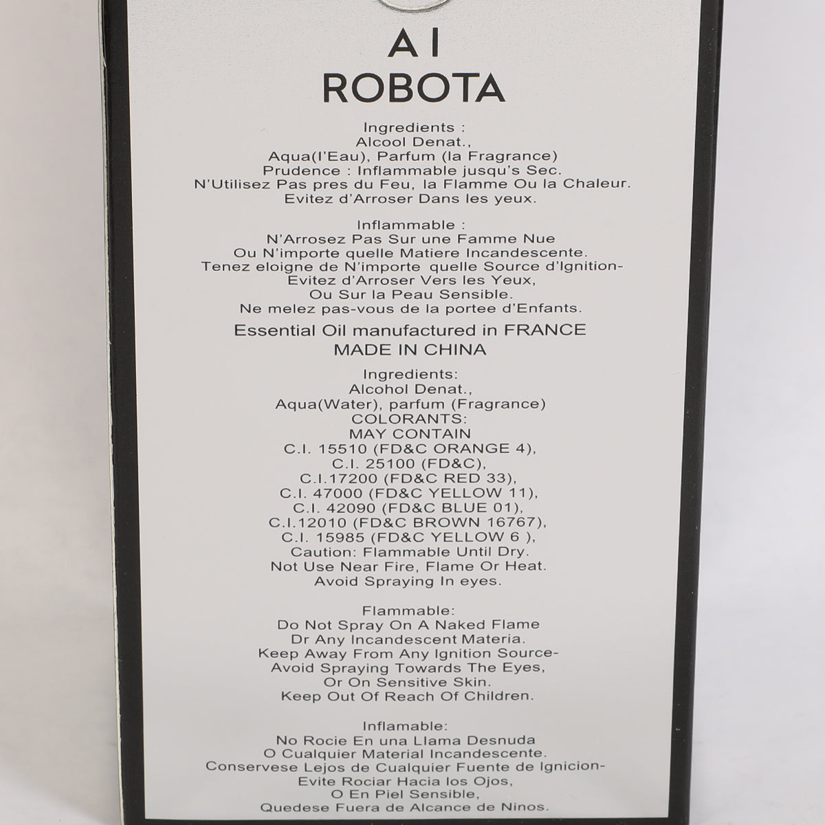 AI Robota Spray Perfume Eau De Parfum For Men - 100ML/3.4FL.OZ.