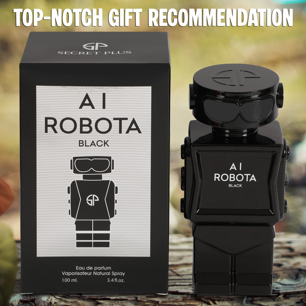 AI Robota Black Spray Perfume Eau De Parfum For Men - 100ML/3.4FL.OZ.