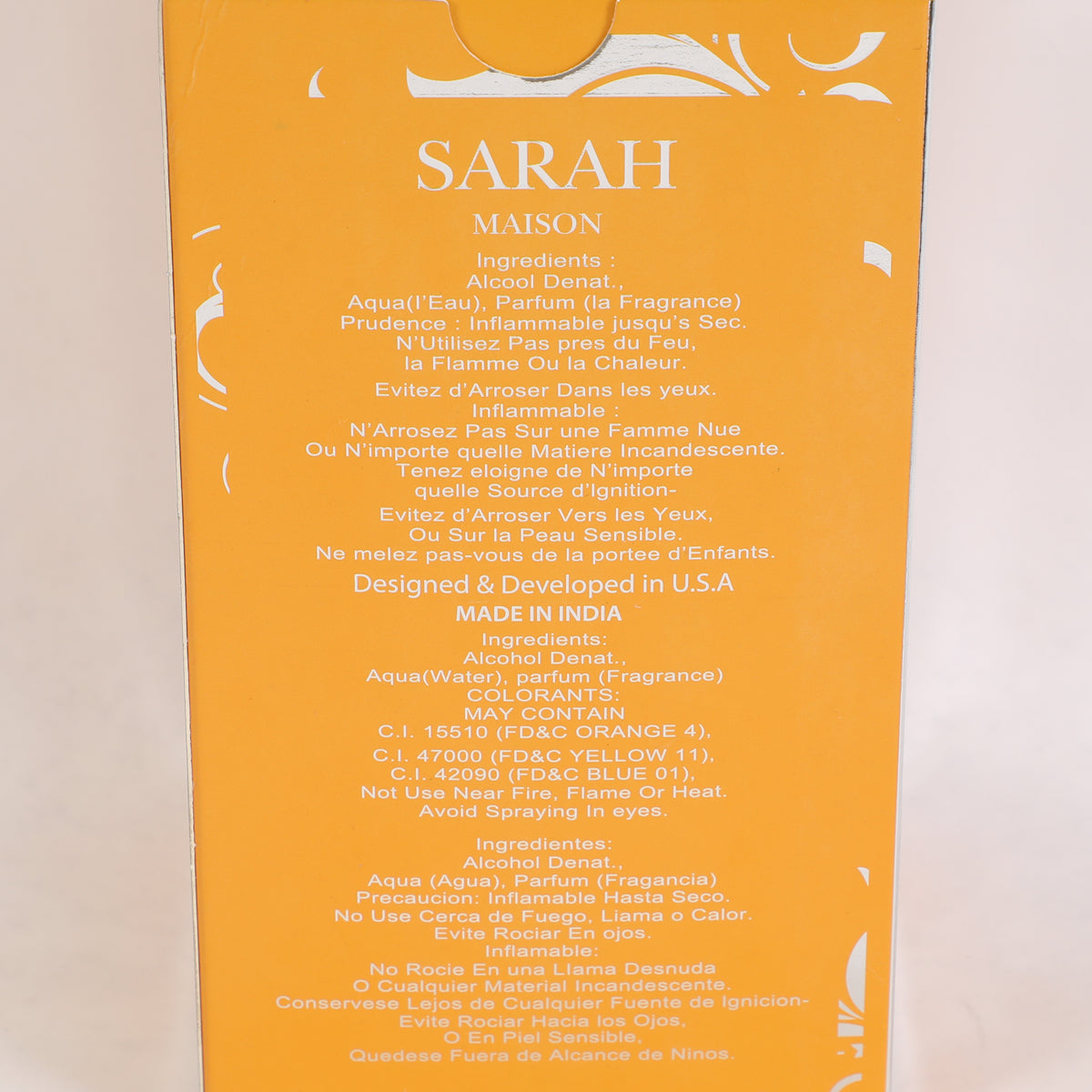 Sarah Maison Spray Perfume Eau De Parfum For Women - 100ML/3.4 FL.OZ.