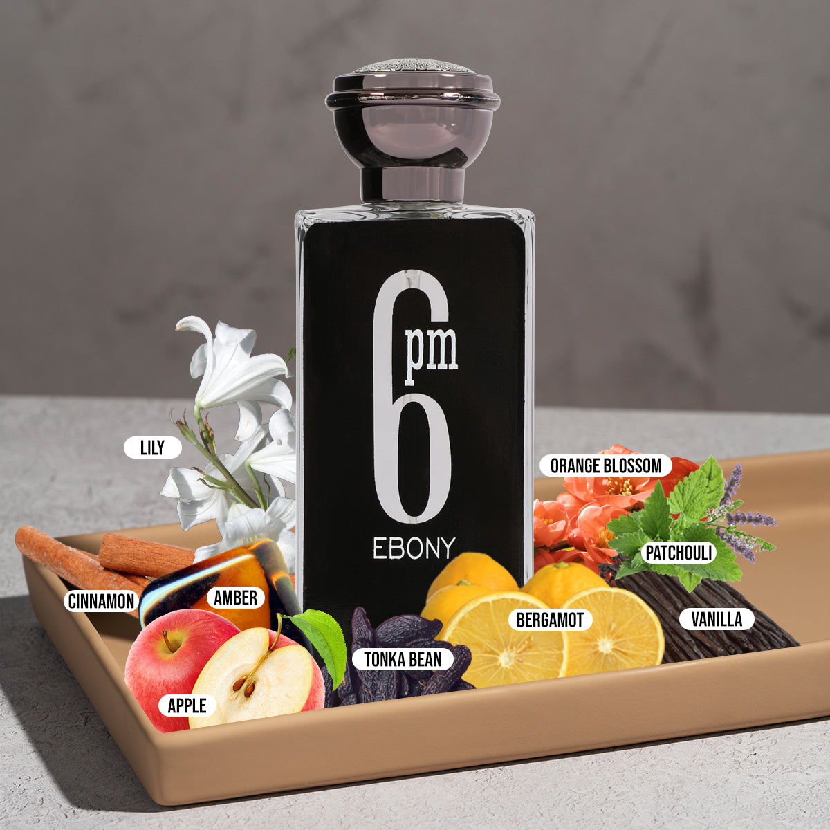 6PM Ebony Spray Perfume Eau De Parfum For Men - 100ML/3.4 FL.OZ.