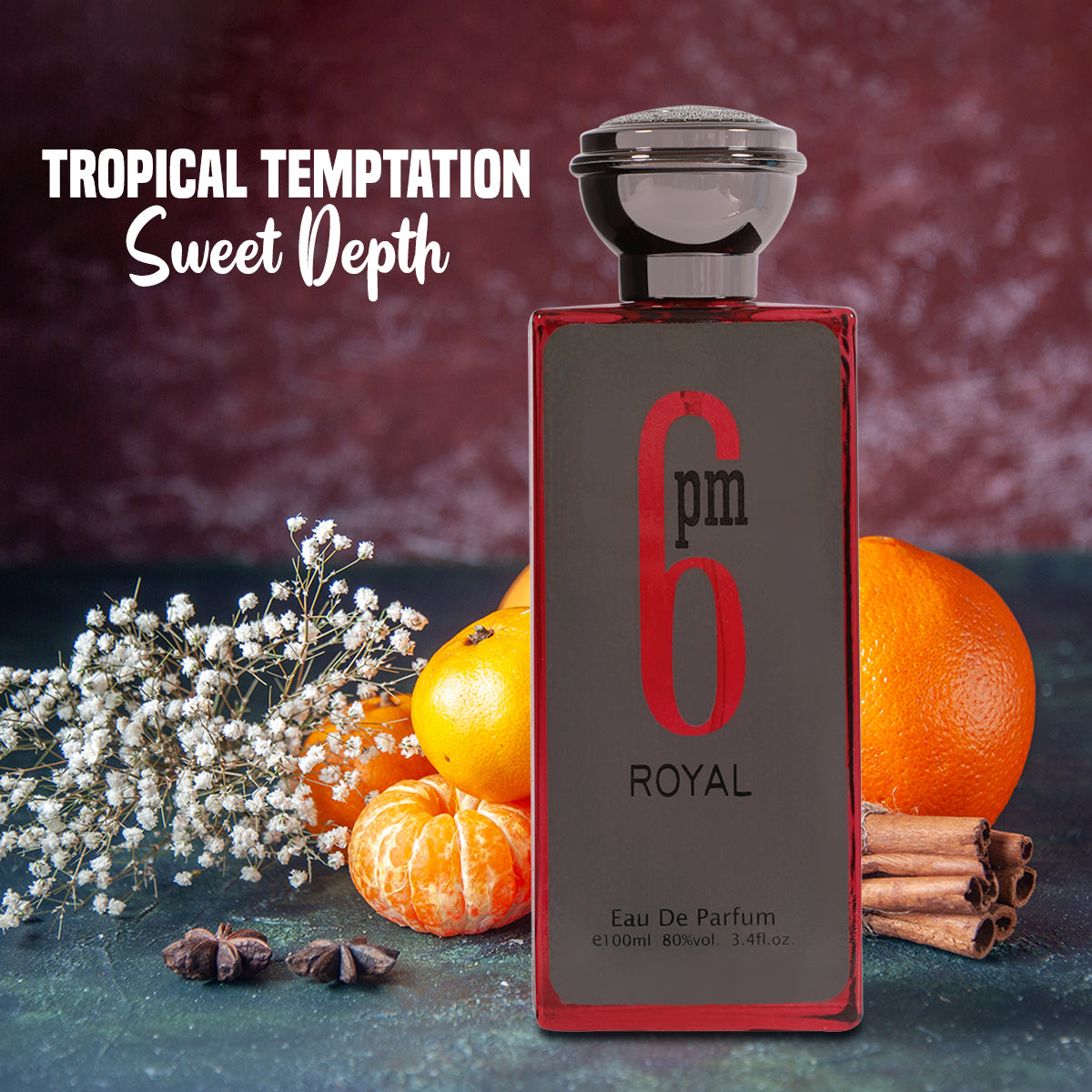 6 PM Royal Spray Perfume Eau De Parfum For Men And Women - 100ML/3.4 FL.OZ.