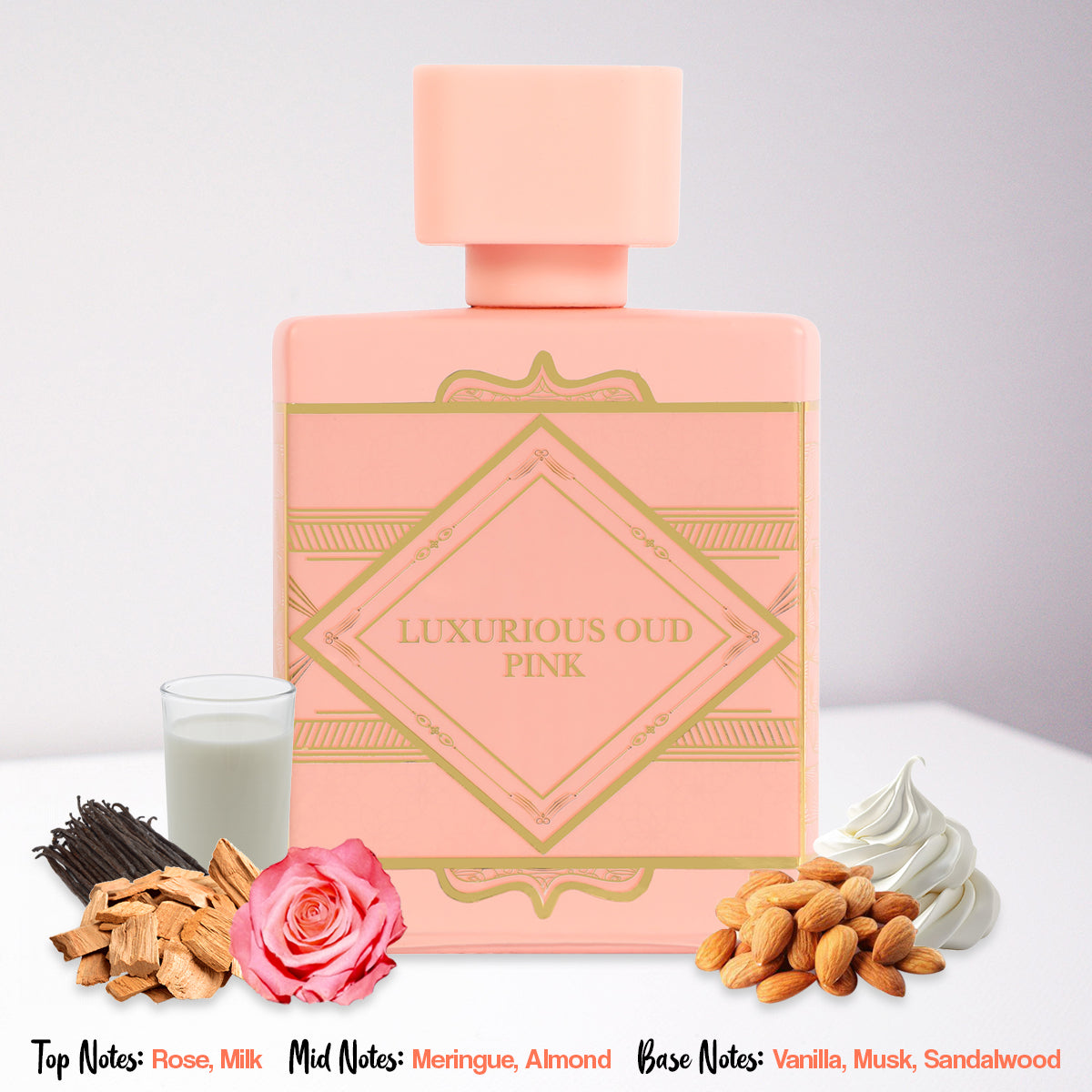 Luxurious Oud Pink Spray Perfume Eau De Parfum For Women - 100ML/3.4FL.OZ