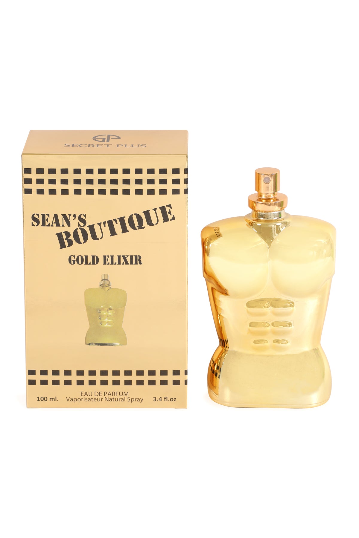 Sean's Boutique Gold Elizir Spray Perfume Eau De Parfum For Men - 100ML/3.4FL.OZ.