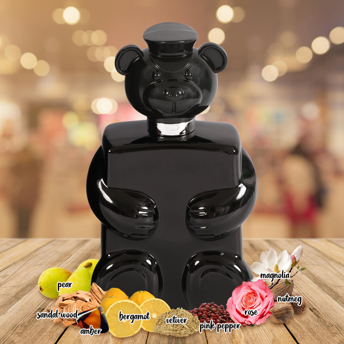 Honey Bear Black Spray Perfume Eau De Parfum For Men - 100ML/3.4FL.OZ.