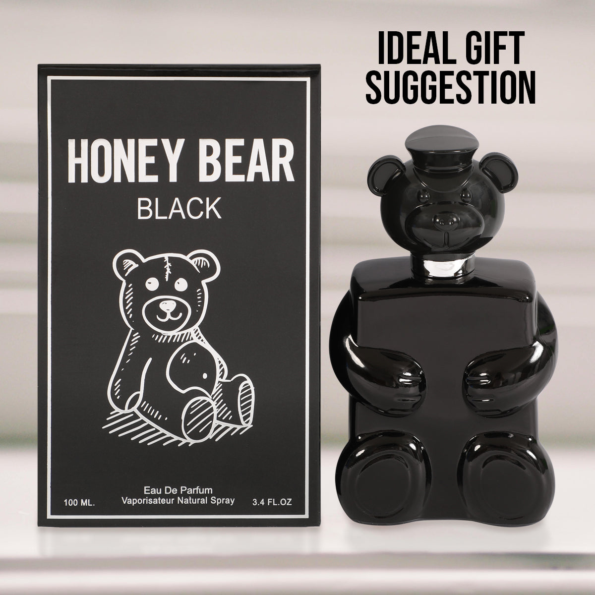 Honey Bear Black Spray Perfume Eau De Parfum For Men - 100ML/3.4FL.OZ.