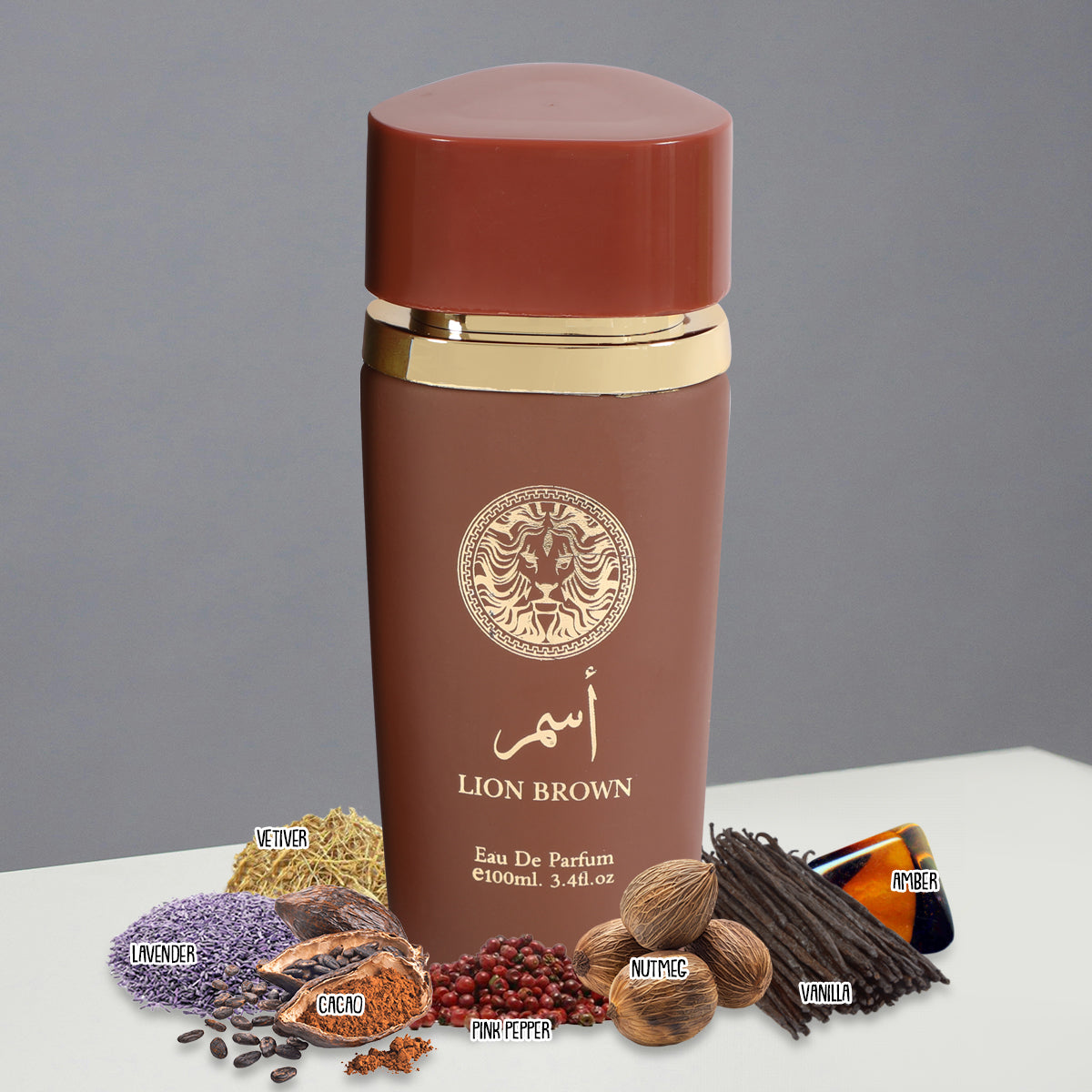 Lion Brown Spray Perfume Eau De Parfum For Men - 100ML/3.4FL.OZ