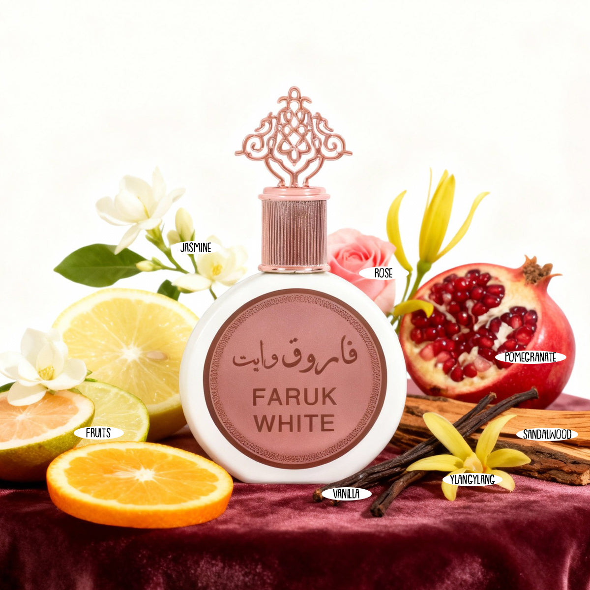 Faruk White Spray Perfume Eau De Parfum For Women - 100ML/3.4FL.OZ.