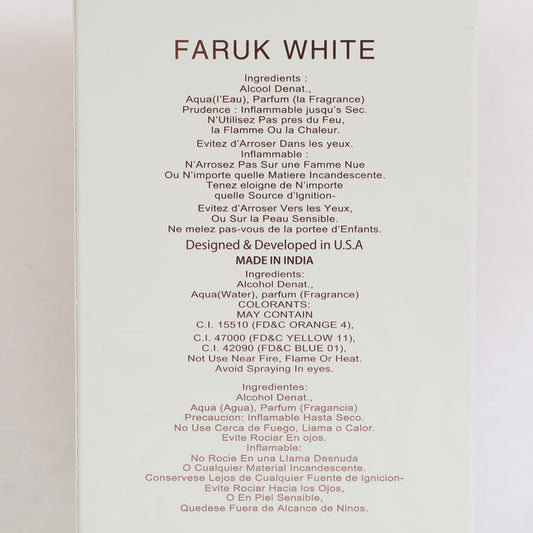 Faruk White Spray Perfume Eau De Parfum For Women - 100ML/3.4FL.OZ.