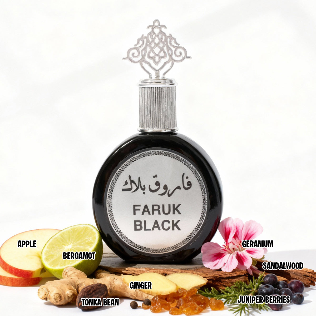 Faruk Black Spray Perfume Eau De Parfum For Men - 100ML/3.4FL.OZ.