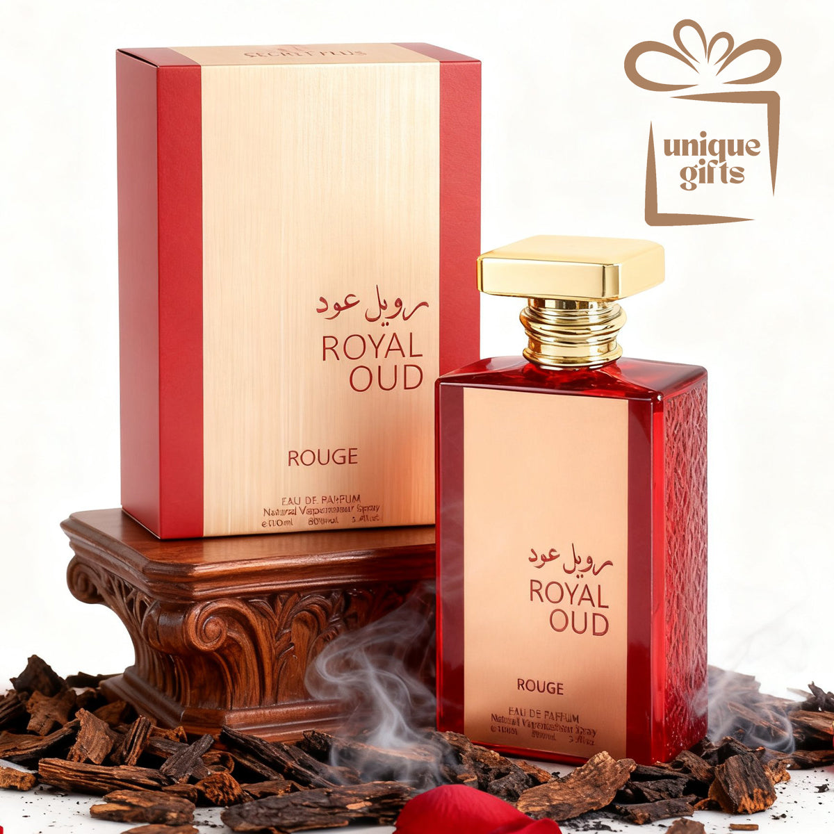 Royal Oud Rouge Spray Perfume Eau De Parfum For Men - 100ML/3.4FL.OZ./3PCS