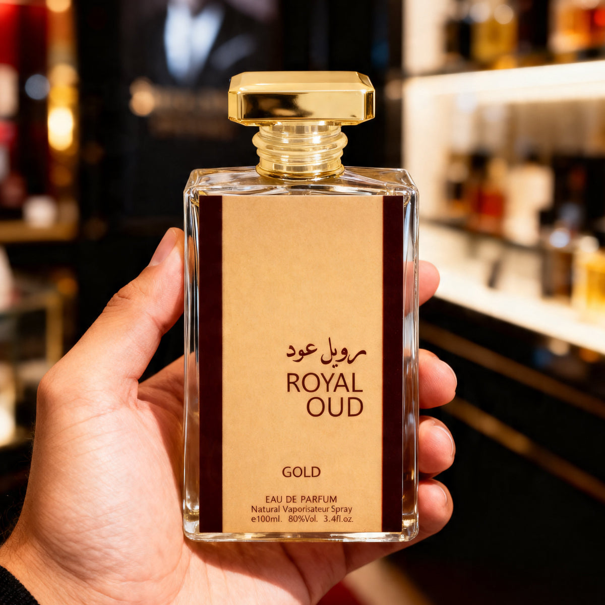 Royal Oud Gold Spray Perfume Eau De Parfum For Men And Women - 100ML/3.4FL.OZ.