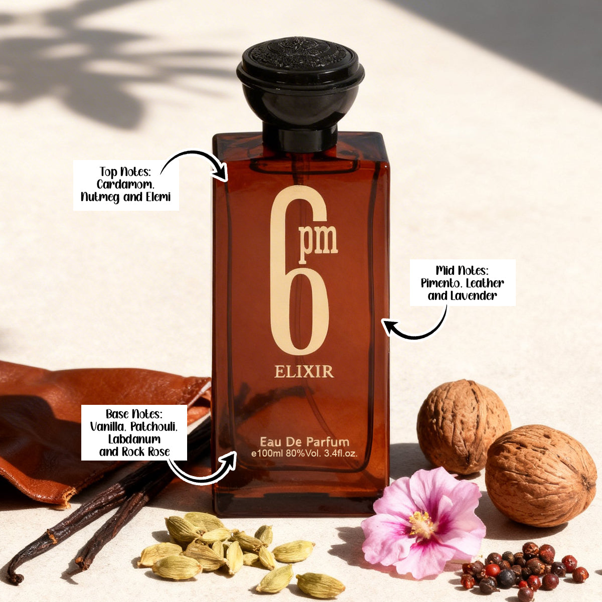 6 Pm Elixir Spray Perfume Eau De Parfum For Men And Women - 100ML/3.4FL.OZ./3PCS