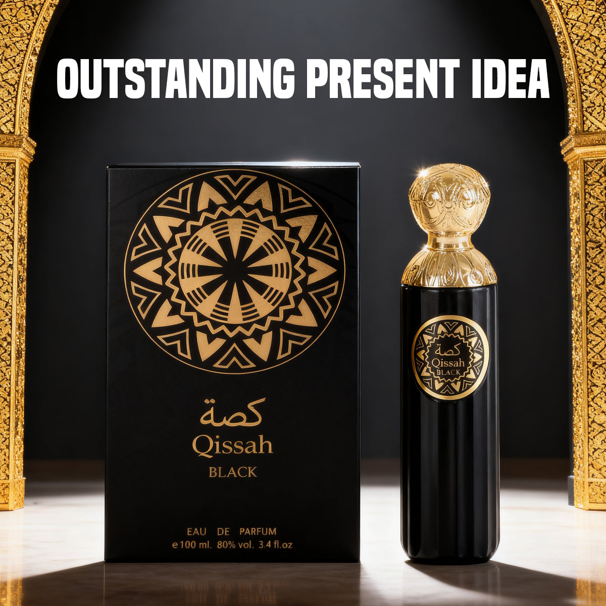 Qissah Black Spray Perfume Eau De Parfum For Men - 100ML/3.4FL.OZ.