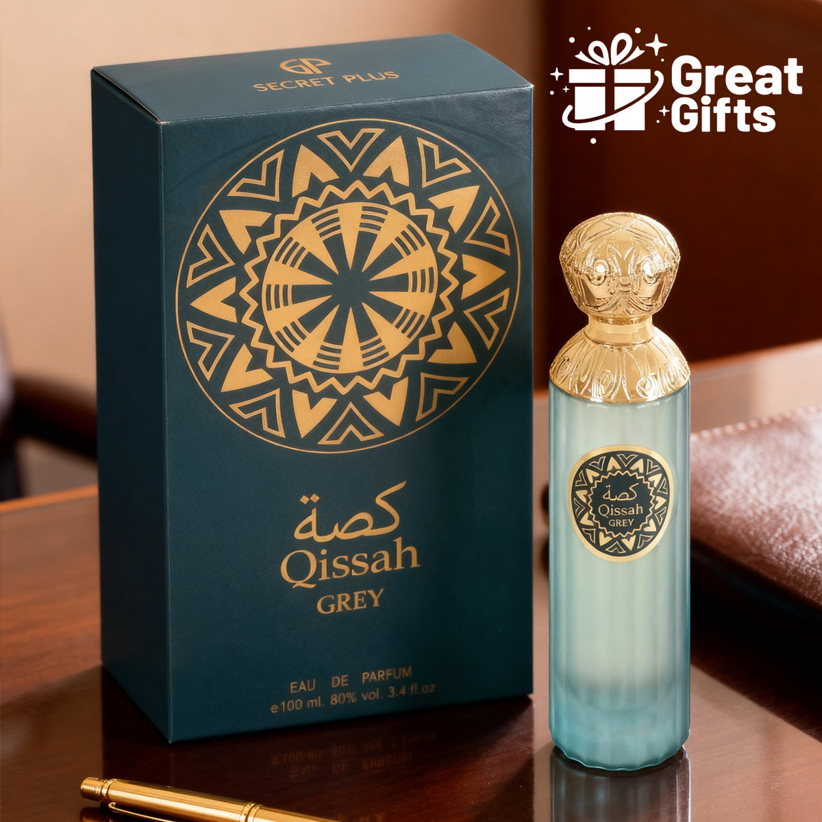 Qissah Grey Spray Perfume Eau De Parfum For Men And Women - 100ML/3.4FL.OZ.