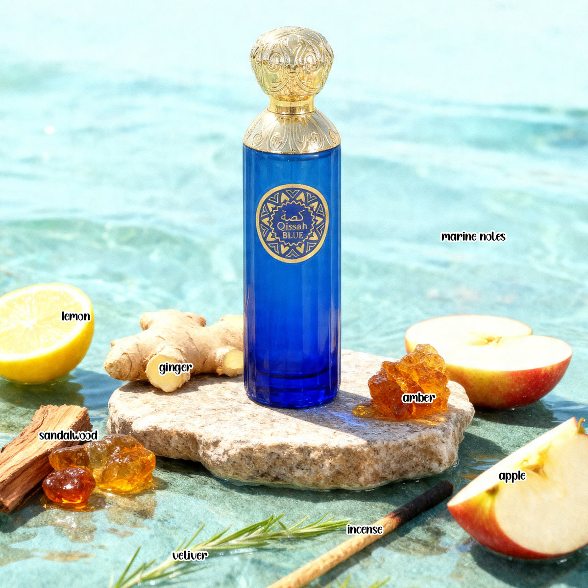 Qissah Blue Spray Perfume Eau De Parfum For Men And Women - 100ML/3.4FL.OZ.