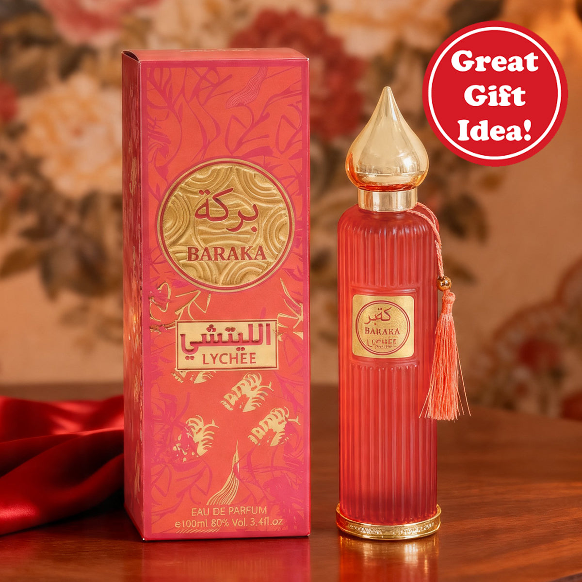 Baraka Lychee Spray Perfume Eau De Parfum For Women - 100ML/3.4FL.OZ.