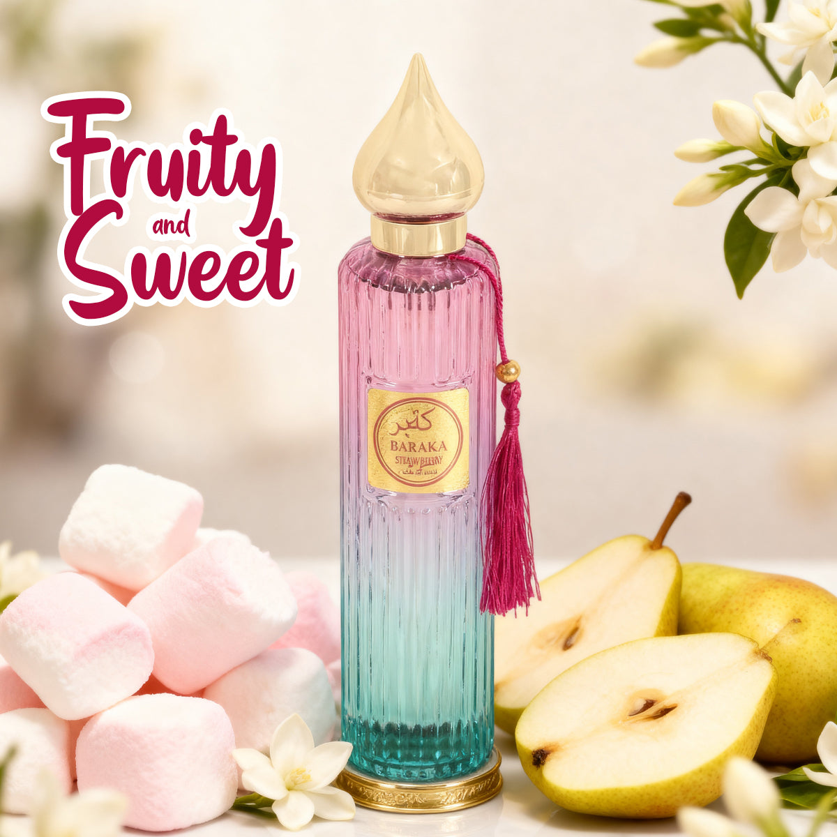 Baraka Strawberry Spray Perfume Eau De Parfum For Women - 100ML/3.4FL.OZ.