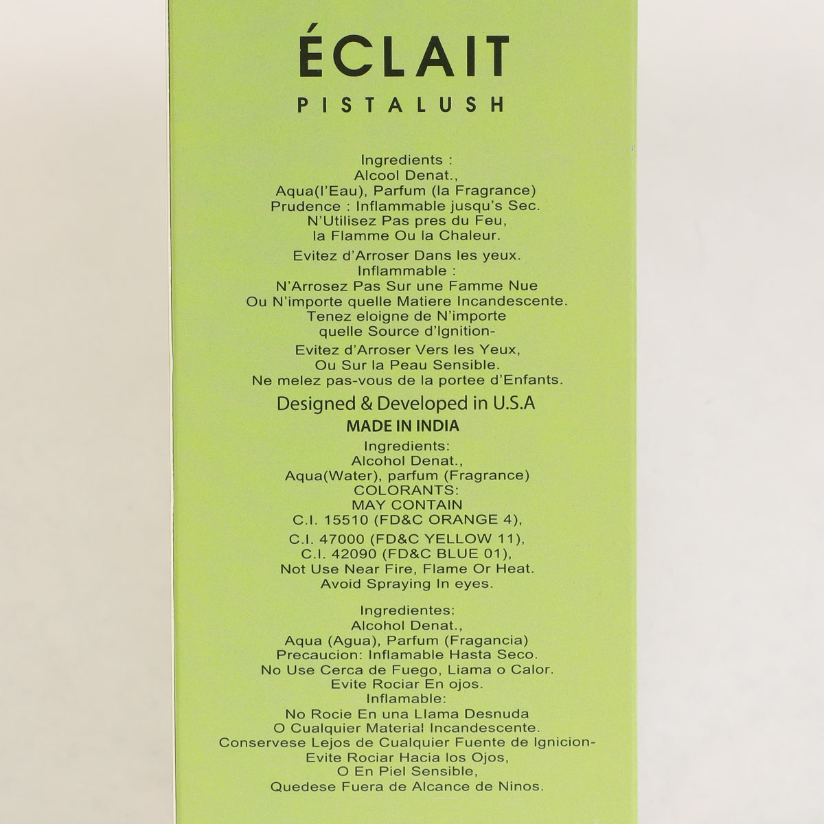 Eclait Pistalush  Spray Perfume Eau De Parfum For Women - 100ML/3.4FL.OZ./3PCS