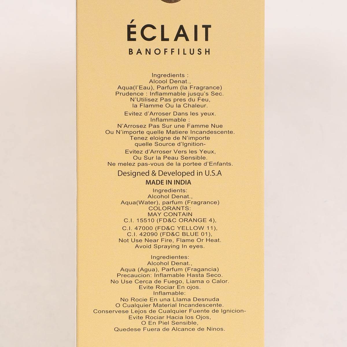 Eclait Banoffilush Spray Perfume Eau De Parfum For Men And Women - 100ML/3.4FL.OZ./3PCS