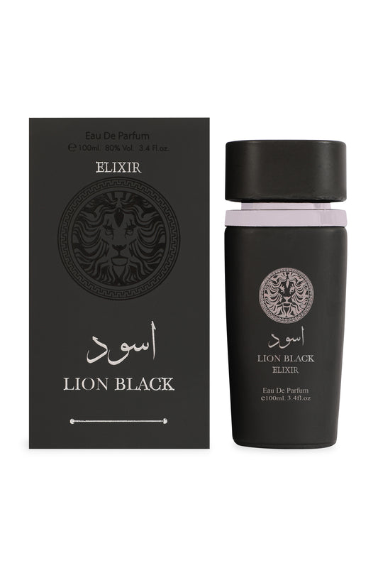 Lion Black Elixir Spray Perfume Eau De Parfum For Men - 100ML/3.4FL.OZ./3PCS