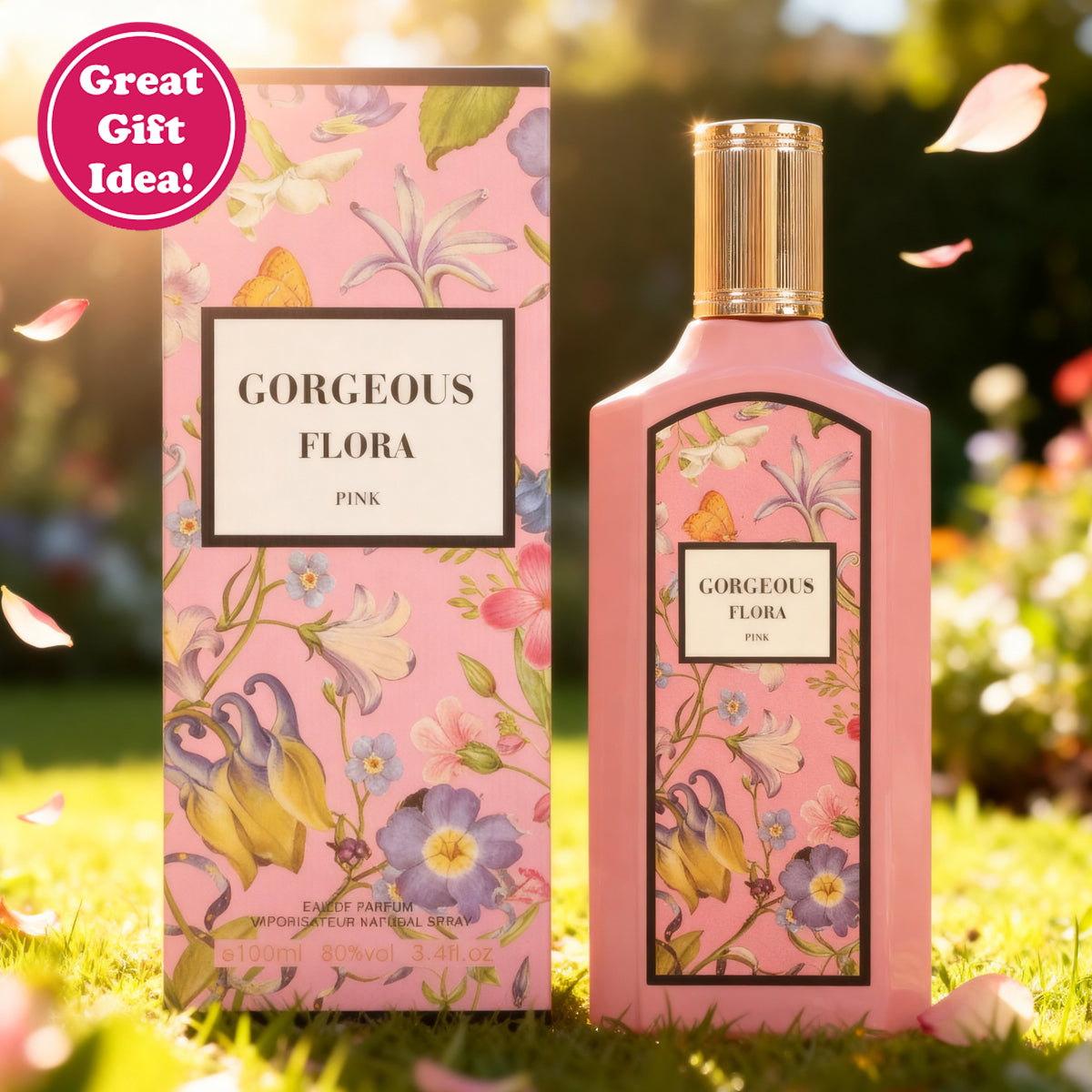 Gorgeous Floral Pink Spray Perfume Eau De Parfum For Women - 100ML/3.4FL.OZ.