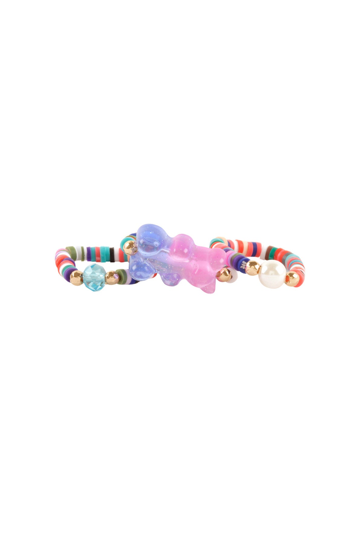 Pearl Fimo Bear Multi Stackable Ring