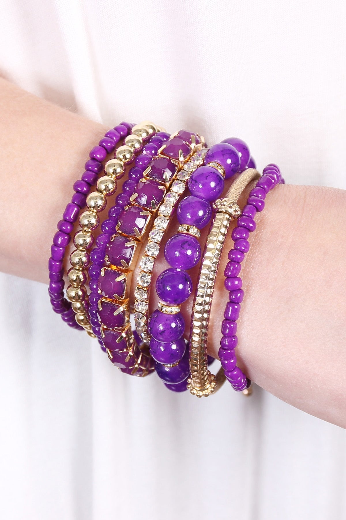 Multi Beads Stretch Bracelet