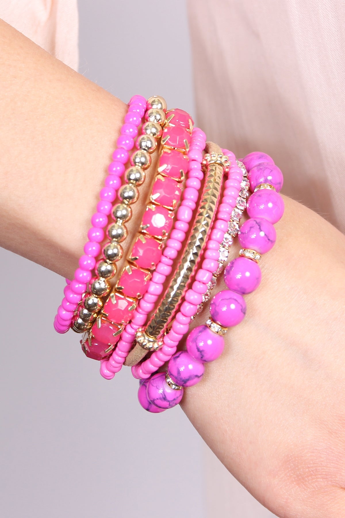Multi Beads Stretch Bracelet