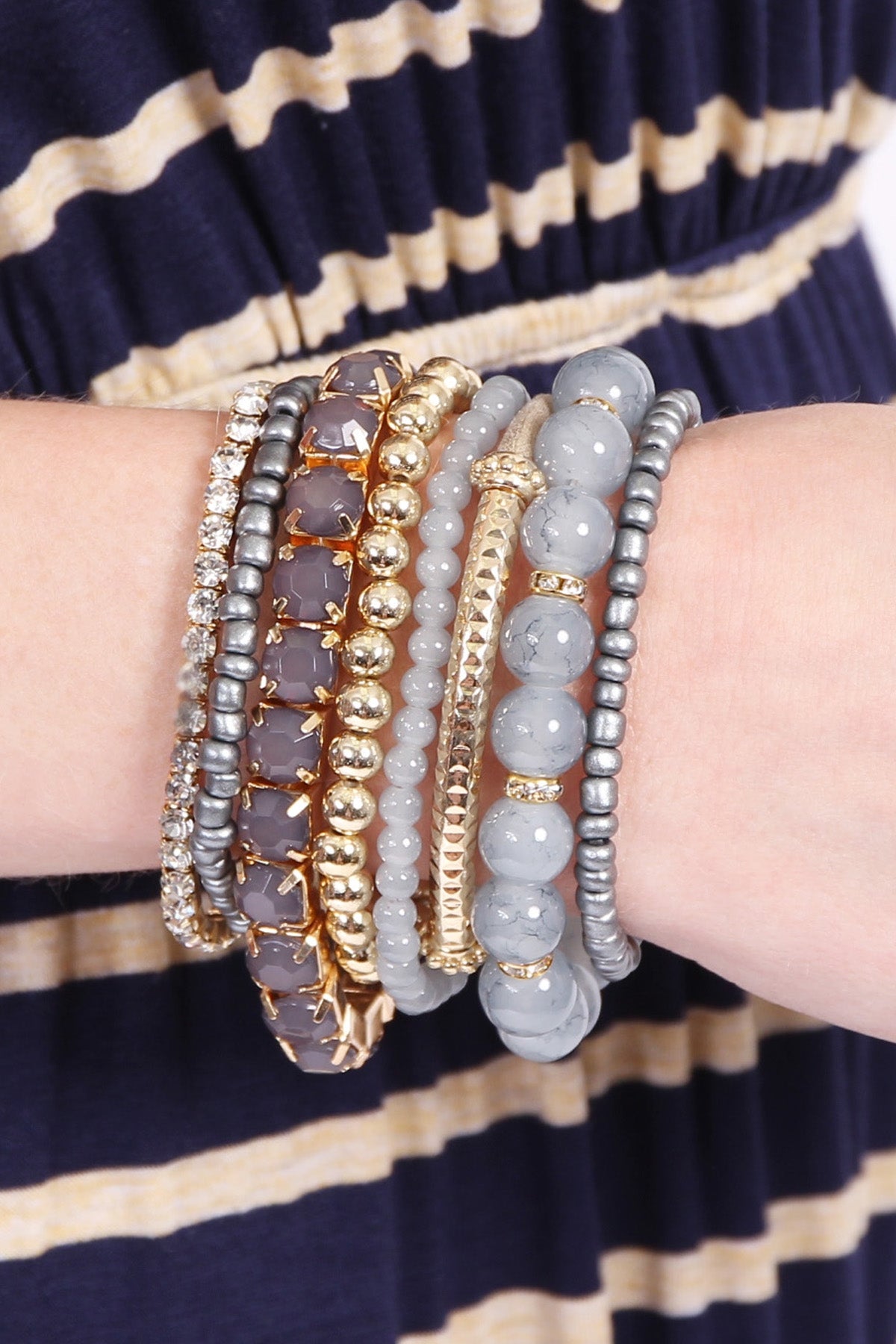 Multi Beads Stretch Bracelet