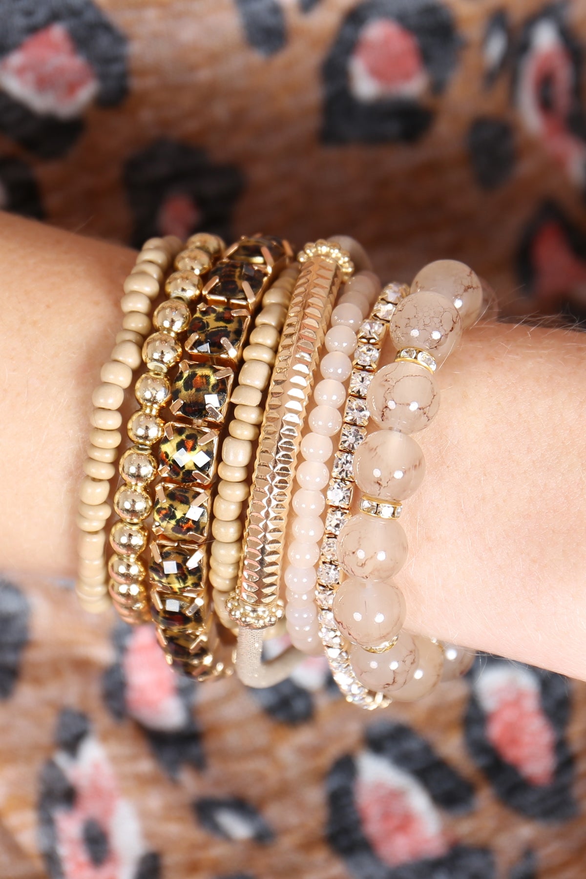 Multi Beads Stretch Bracelet