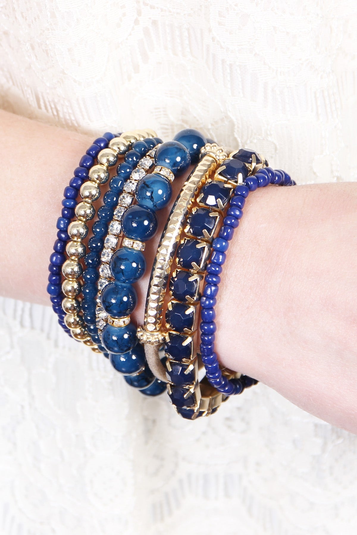 Multi Beads Stretch Bracelet
