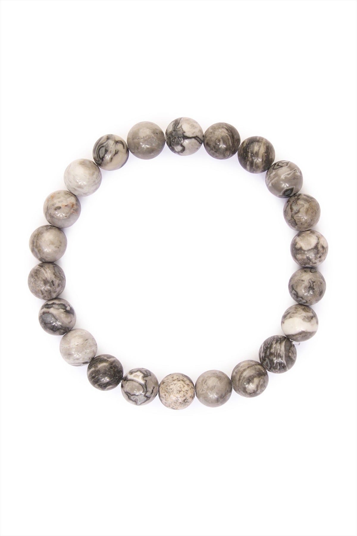 8mm Natural Bead Stretch Bracelet