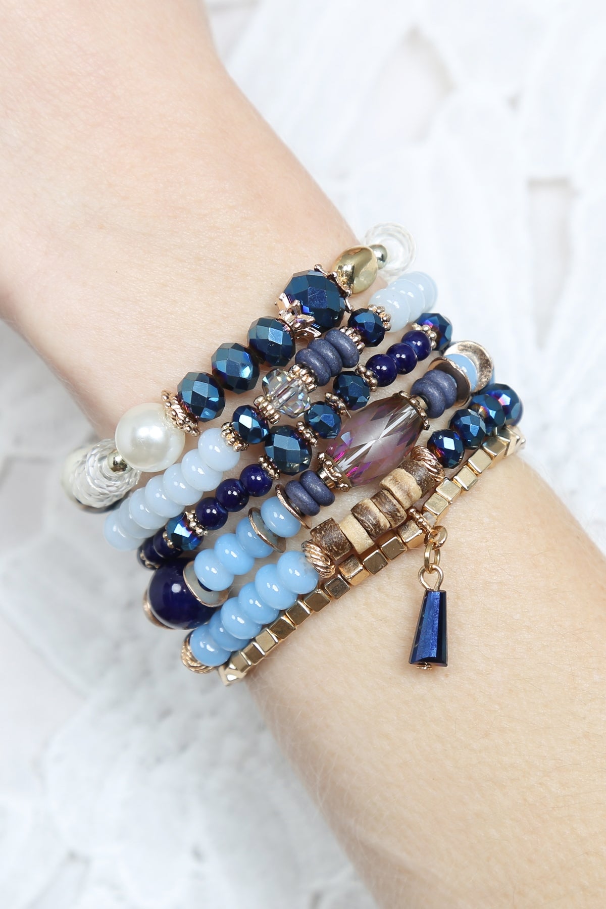 Multi Stone Beads Stackable Bracelets